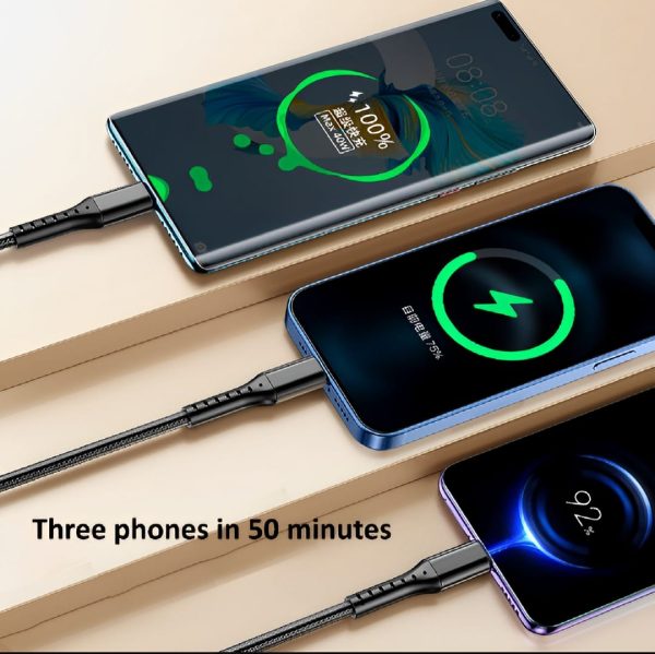 3 In 1 Usb Fast Charging Cable – Lightning, Micro USB & Type-C