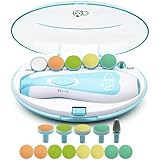 6 in 1 Electric Baby Nail Grinder, Blue/Pink