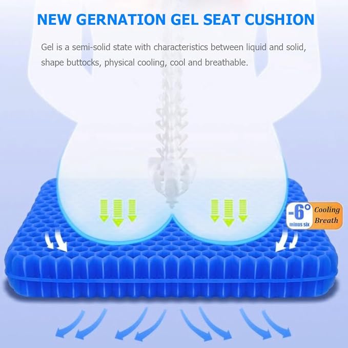 Egg Sitter Seat Cushion – Breathable Gel Pressure Relief Cushion