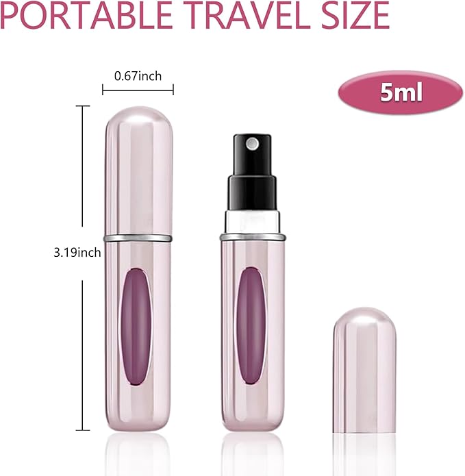 Mini Refillable Perfume Bottle For Travel, Pack of 3 Pcs