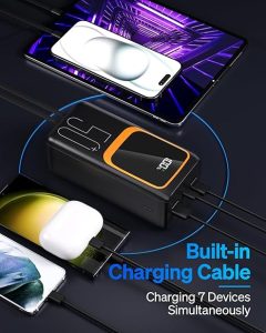 Aspor A350 | 50,000mah – Fast Charging With Built-in Flashlight Power Bank For Mobile And Laptops