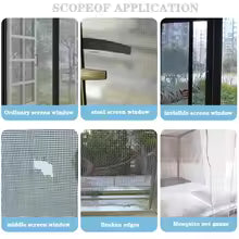 Mesh Roll Tape Window Screen Repair Patch Keep Mosquitoes Out - 2 Meter Roll