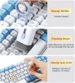 8In1 Computer Keyboard Cleaner Brush Kit Earphone Cleaning Pen for Headset Phone Cleaning Tools Black