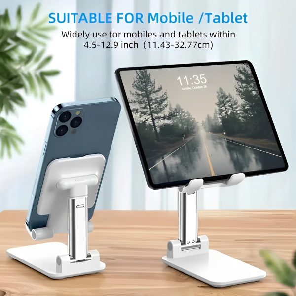 Foldable Phone & Tablet Stand - Adjustable Desktop Mount for All Devices