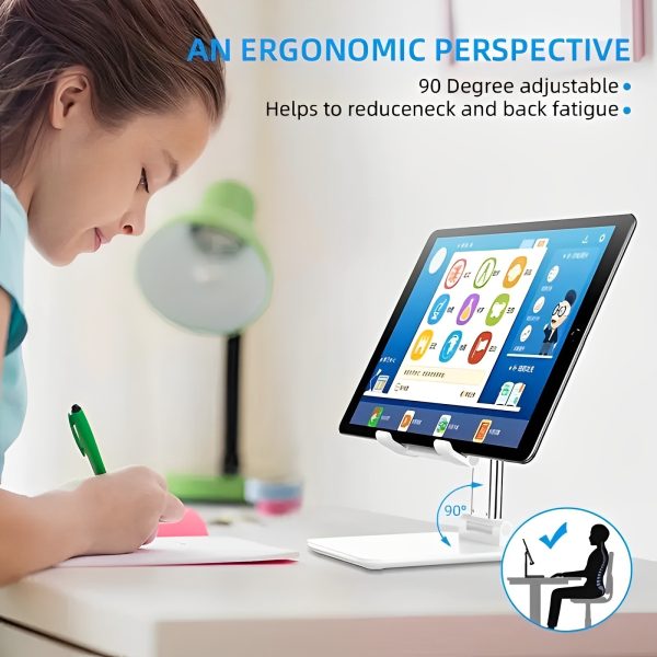 Foldable Phone & Tablet Stand - Adjustable Desktop Mount for All Devices