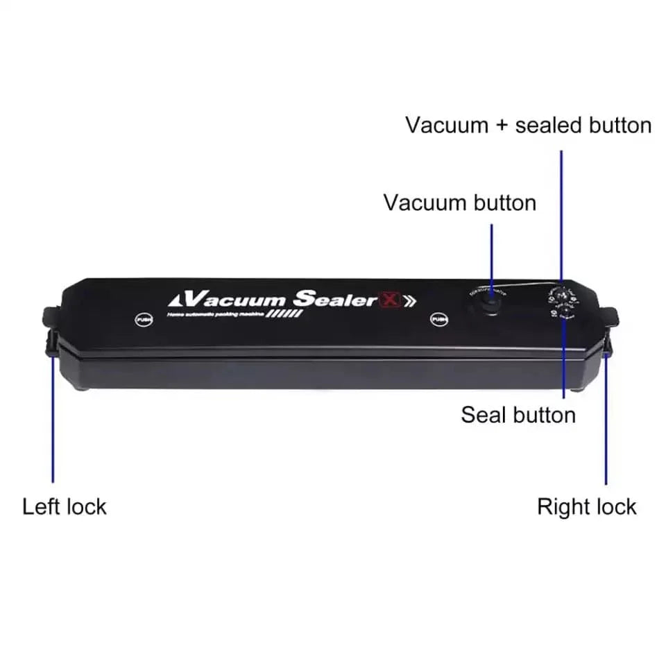 Vacuum Sealer Home automatic packing machine Black Finish