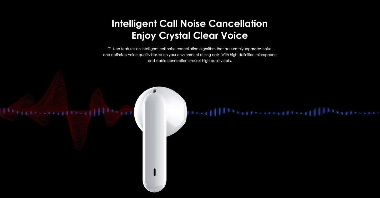 Itel Earbuds Model T1 Neo 18 Hours Playback