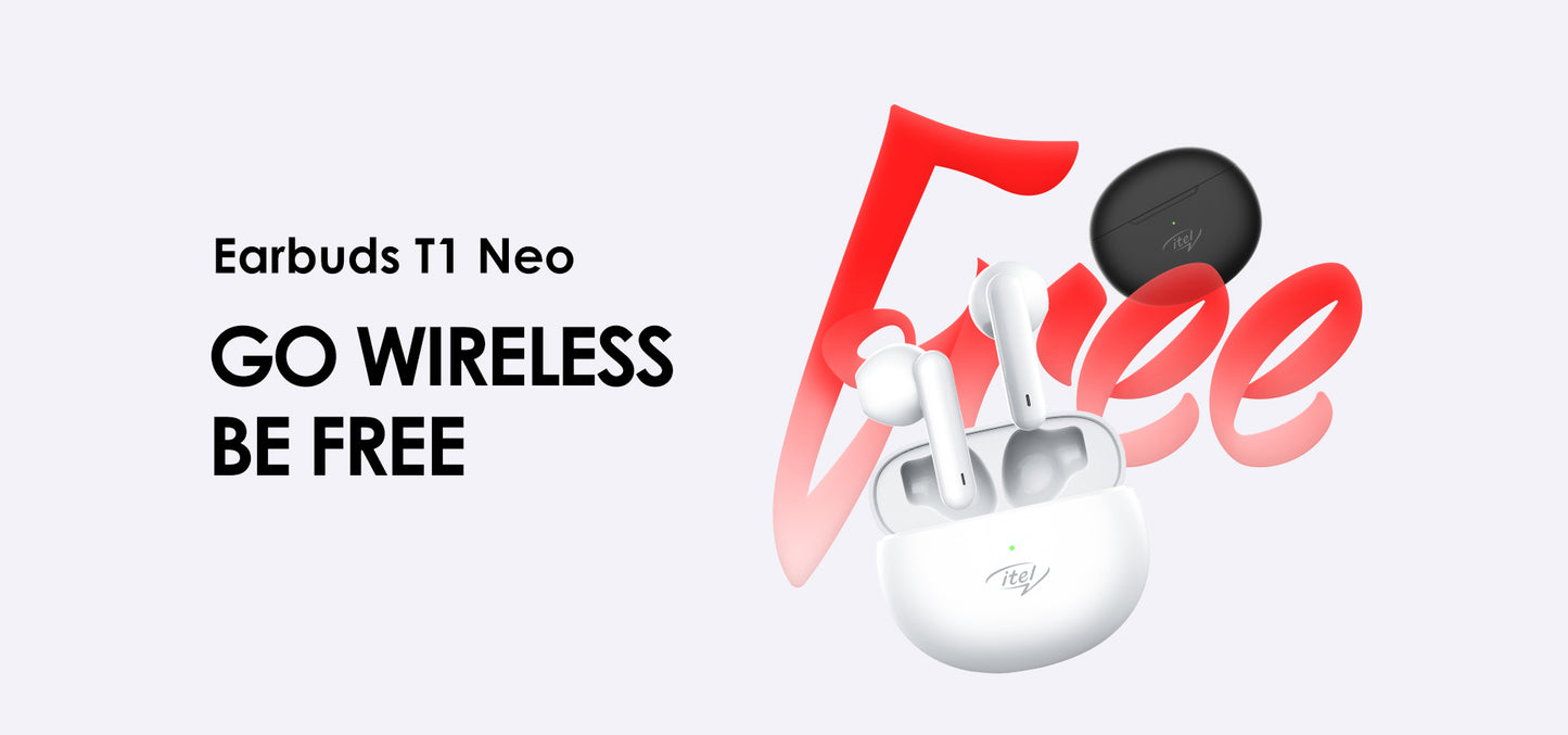 Itel Earbuds Model T1 Neo 18 Hours Playback