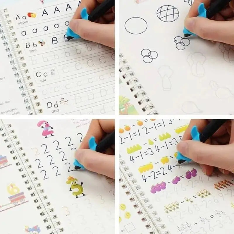 Tracing Handwriting Magic Practice Copybook For Montessori children (4 BOOKS)