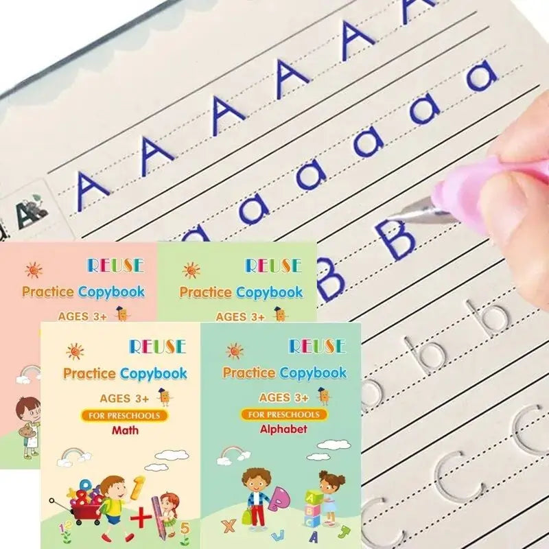 Tracing Handwriting Magic Practice Copybook For Montessori children (4 BOOKS)