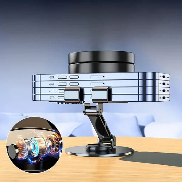 360° Rotating Mobile Stand - Stainless Steel Phone/Tablet Holder