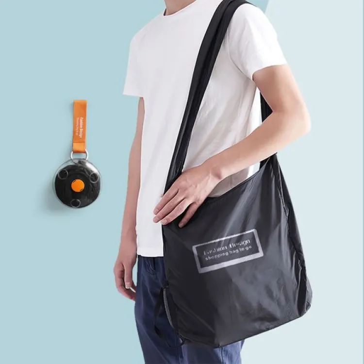 Reusable Grocery Bag Foldable Portable Supermarket Shopping Bag Nylon Grocery Tote Roll Up In Small Case