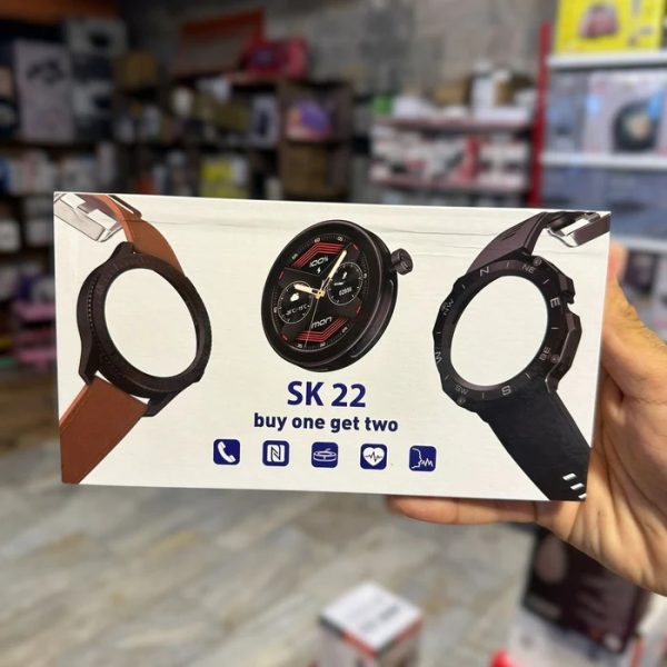 SK22 2 in 1 Smart Watch With Bluetooth Calling