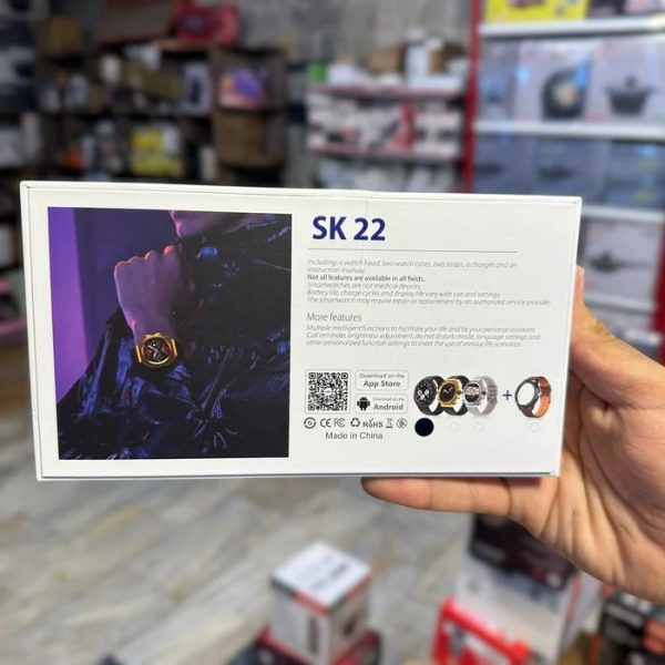 SK22 2 in 1 Smart Watch With Bluetooth Calling