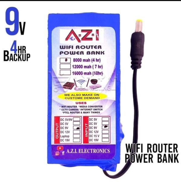 Wifi Router Power Bank 9v 8000mah