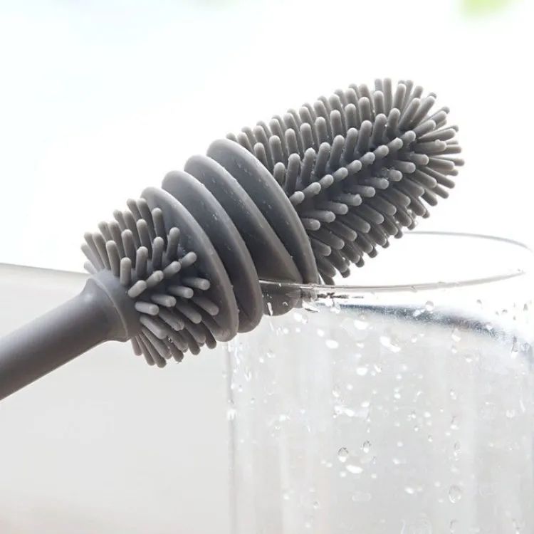 Long Handle Silicone Glass Bottle Cleaning Brush Multifunction