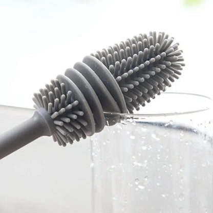 Long Handle Silicone Glass Bottle Cleaning Brush Multifunction