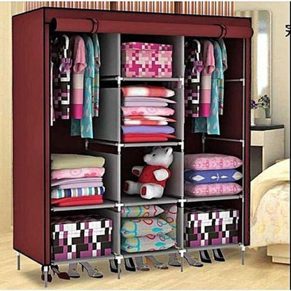 3-Door Foldable Closet Wardrobe