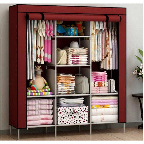 3-Door Foldable Closet Wardrobe
