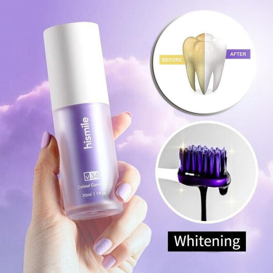 Hismile V34 Purple Color Corrector Teeth Whitening Toothpaste | Dental Care Product Original