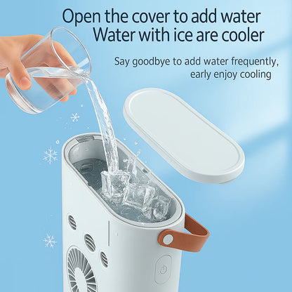 USB-Powered Fan with Built-In Mist Spray for Cooling