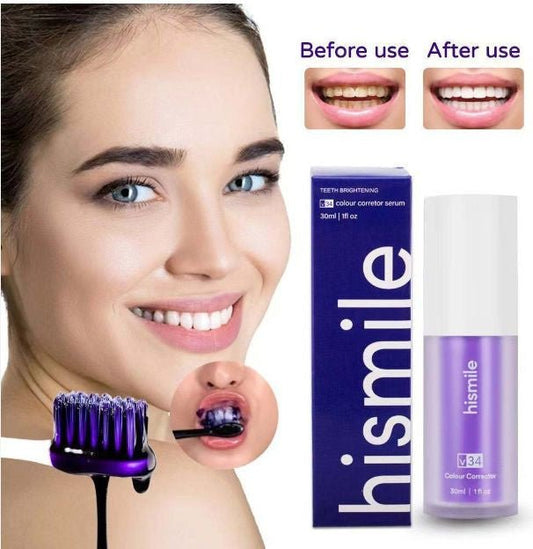 Hismile V34 Purple Color Corrector Teeth Whitening Toothpaste | Dental Care Product Original