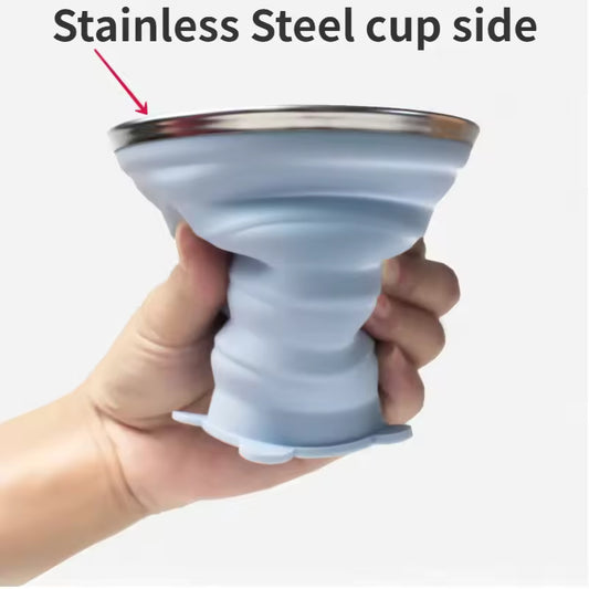 Silicone Foldable Glass Premium Quality 270 ML, Pack of 3 Pcs