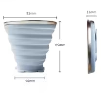 Silicone Foldable Glass Premium Quality 270 ML, Pack of 3 Pcs
