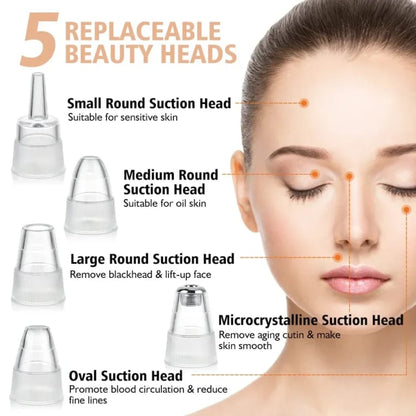 Nose & Face Electric Vacuum Suction Blackhead Remover Pore Cleaner