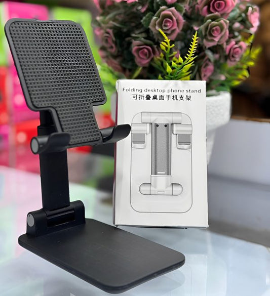 Foldable Phone & Tablet Stand - Adjustable Desktop Mount for All Devices
