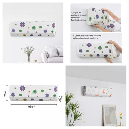 Air Conditioner Indoor Protective Dust Cover (random Print) 1 Ton