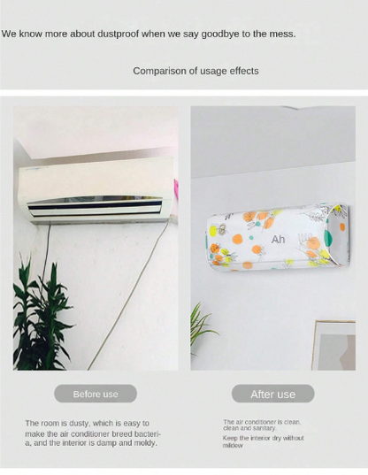 Air Conditioner Indoor Protective Dust Cover (random Print) 1 Ton