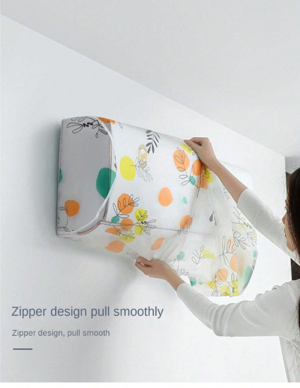 Air Conditioner Indoor Protective Dust Cover (random Print) 1 Ton