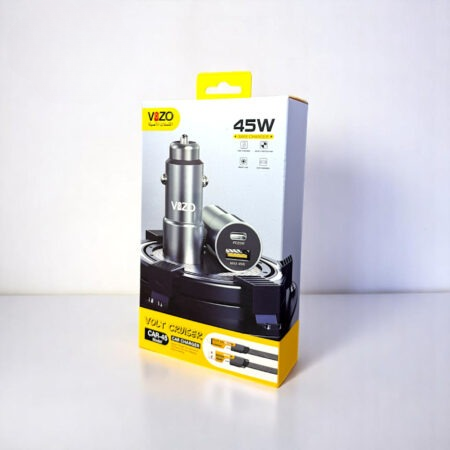 Vizo Car45 Volt Series – Dual Port Smart Car Charger (with V999 4-in-1 Cable)