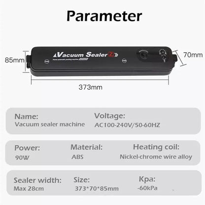 Vacuum Sealer Home automatic packing machine Black Finish