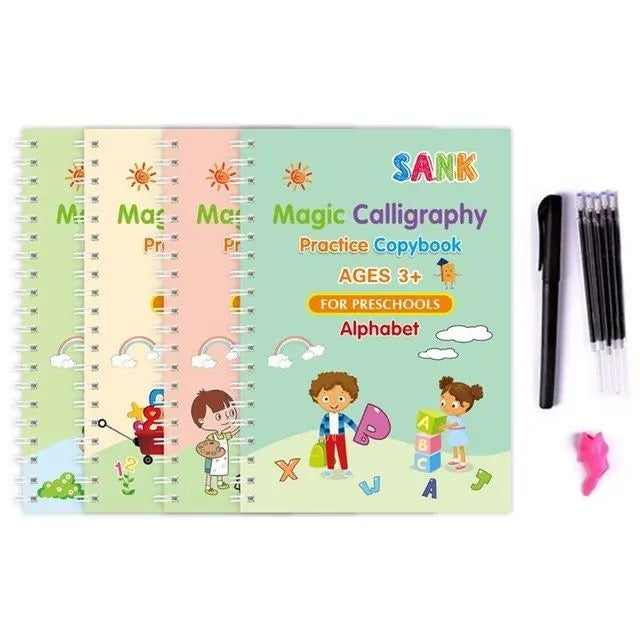 Tracing Handwriting Magic Practice Copybook For Montessori children (4 BOOKS)