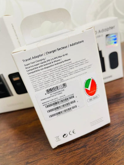 Original Samsung 45w pd Super Fast Charger With Type C