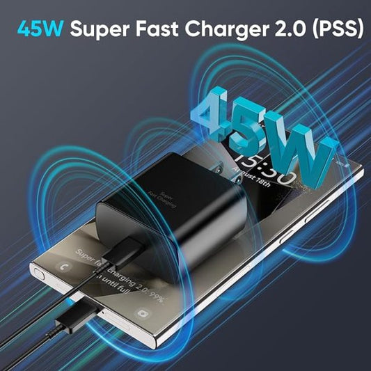 Original Samsung 45w pd Super Fast Charger With Type C