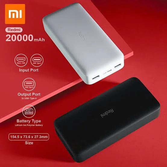 Redmi Mi Power Bank Fast Charging For Mobile Phones (20,000mah)