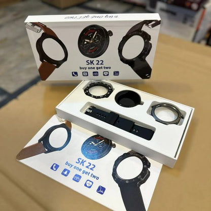 SK22 2 in 1 Smart Watch With Bluetooth Calling