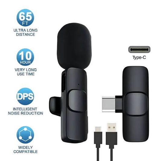K9 Dual Wireless Mic Plug & Play Usb Type C